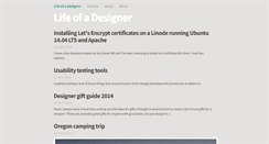 Desktop Screenshot of lifeofadesigner.com